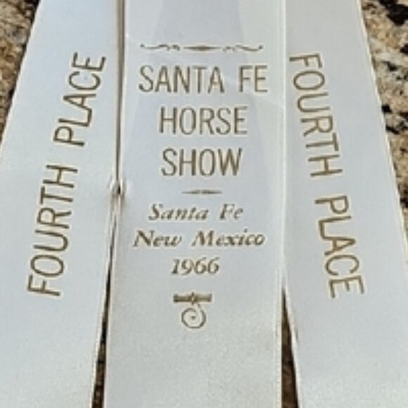 5 Vintage 1966 1967 equestrian Santa Fe horse show award ribbons rosettes - Picture 13 of 14